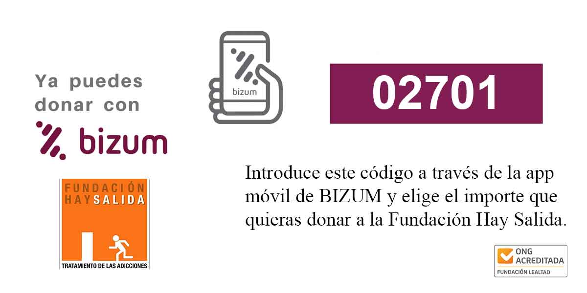 fundación hay salida: donar con bizum al 02701