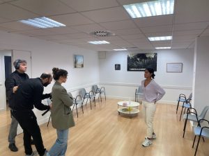 En la sala de terapia